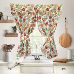 Έτοιμη κουρτίνα Κρουαζέ για Κουζίνα (130x120) NEWHOME Otono Multicolor