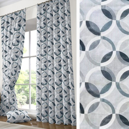 Έτοιμη Κουρτίνα με τρέσσα (137x250) Newhome Ritmo Gris