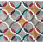 Ύφασμα με το μέτρο (Φ280) NEWHOME Ritmo Rojo για κουρτίνες και κατασκευές