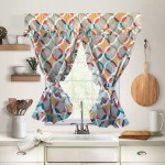 Έτοιμη κουρτίνα Κρουαζέ για Κουζίνα (130x120) NEWHOME Ritmo Rojo