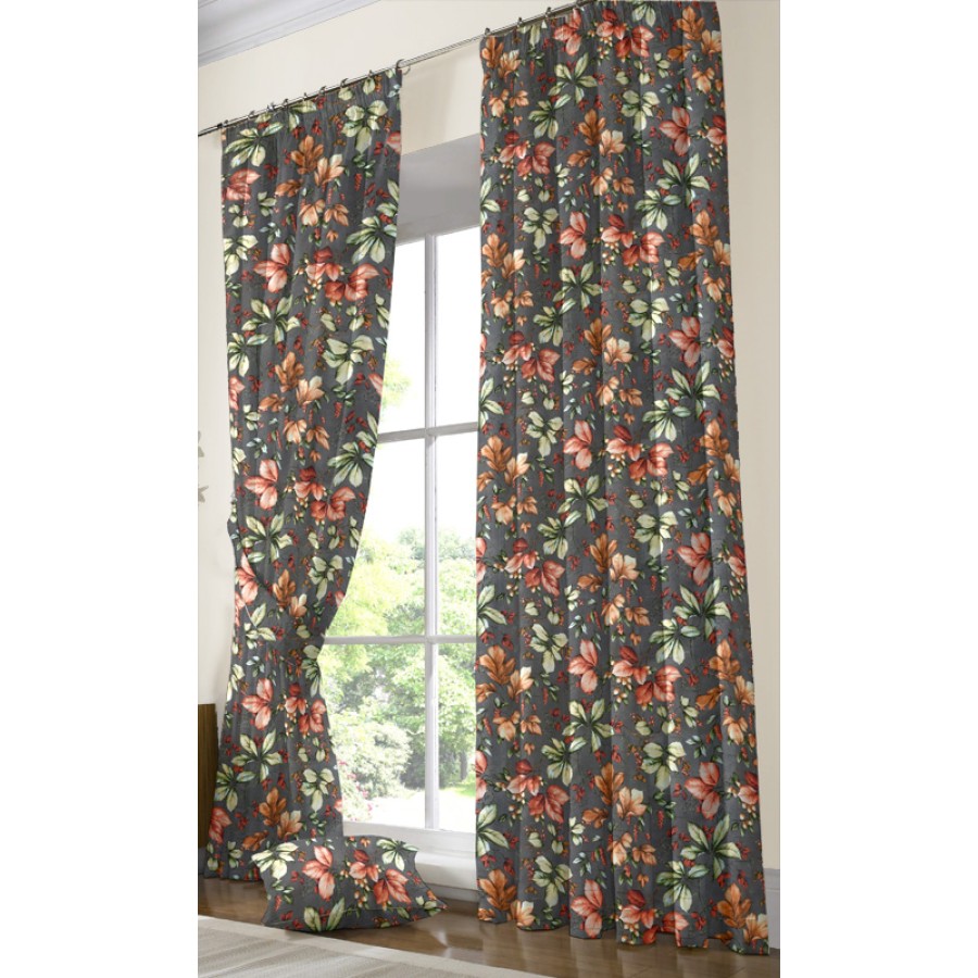 Έτοιμη Κουρτίνα με τρέσσα (137x250) Newhome Roble chocolate