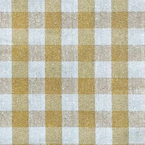 Ύφασμα με το μέτρο (Φ280) NEWHOME Rubi beige καρώ μπεζ για κουρτίνες και κατασκευές