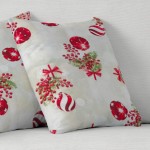 Χριστουγεννιάτικη Μαξιλαροθήκη Φιγούρας (45x45) Newhome Balls Rojo