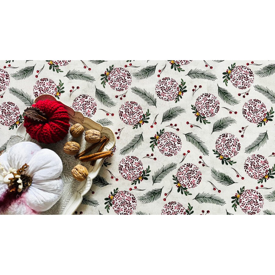 Χριστουγεννιάτικo Τραπεζοκαρέ (135x135) Newhome Cristal Rojo