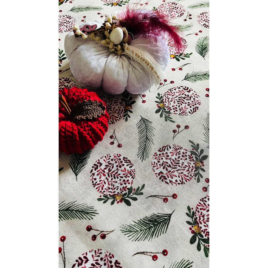 Χριστουγεννιάτικo Τραπεζοκαρέ (135x135) Newhome Cristal Rojo