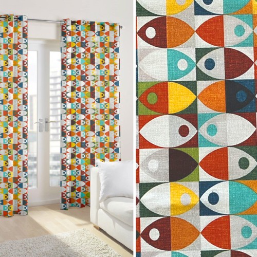 Έτοιμη Κουρτίνα με κρίκους (200x250) Newhome Zizi Multicolor