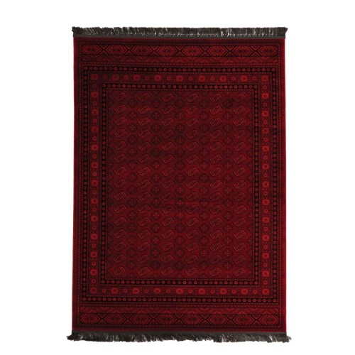 Χαλί Κλασσικό (100x160) Μηχανοποίητο Royal Carpet Afgan 7454A Dark Red