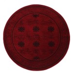 Χαλί Κλασικό Στρογγυλό-Ροτόντα (Διάμετρος 160) Μηχανοποίητο Royal Carpet Afgan 8127A Dark Red