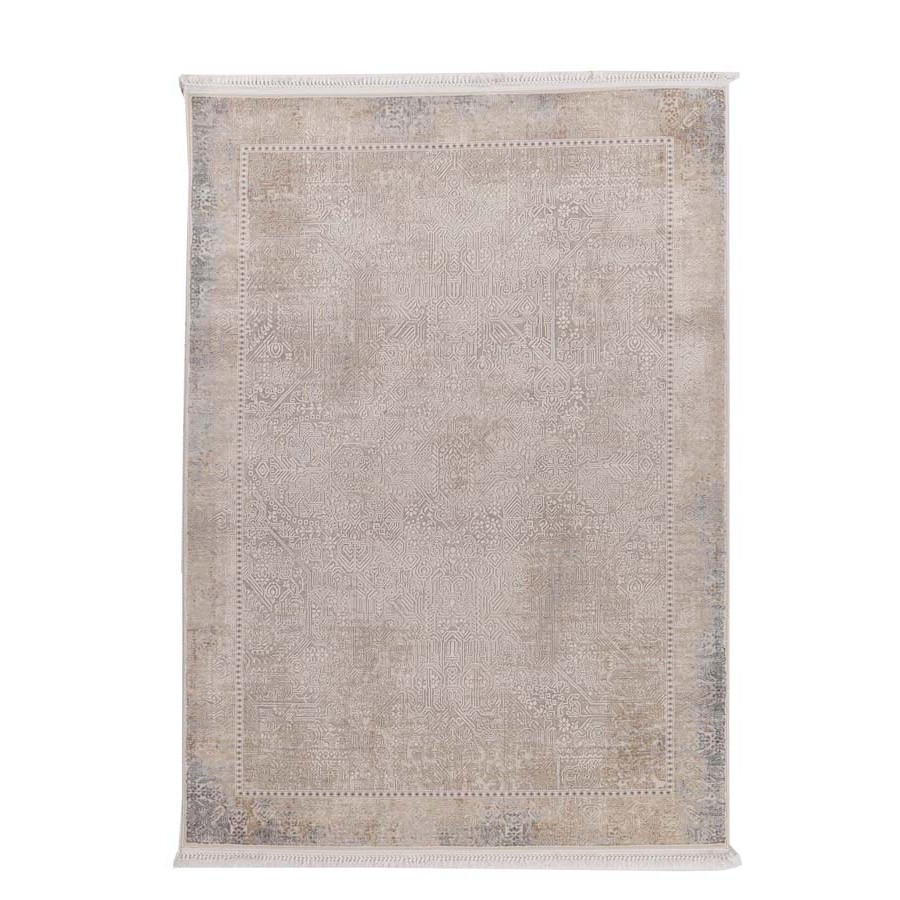 Χαλί (140x200) Ανάγλυφο Μηχανοποίητο Royal Carpet Allure 37538 μπεζ/γκρι