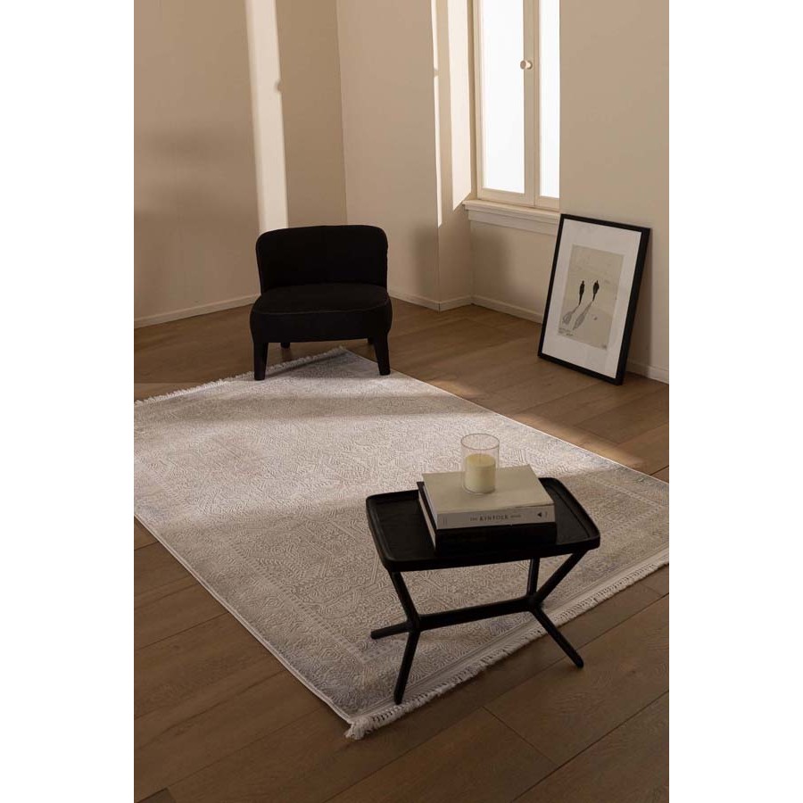 Χαλί (140x200) Ανάγλυφο Μηχανοποίητο Royal Carpet Allure 37538 μπεζ/γκρι