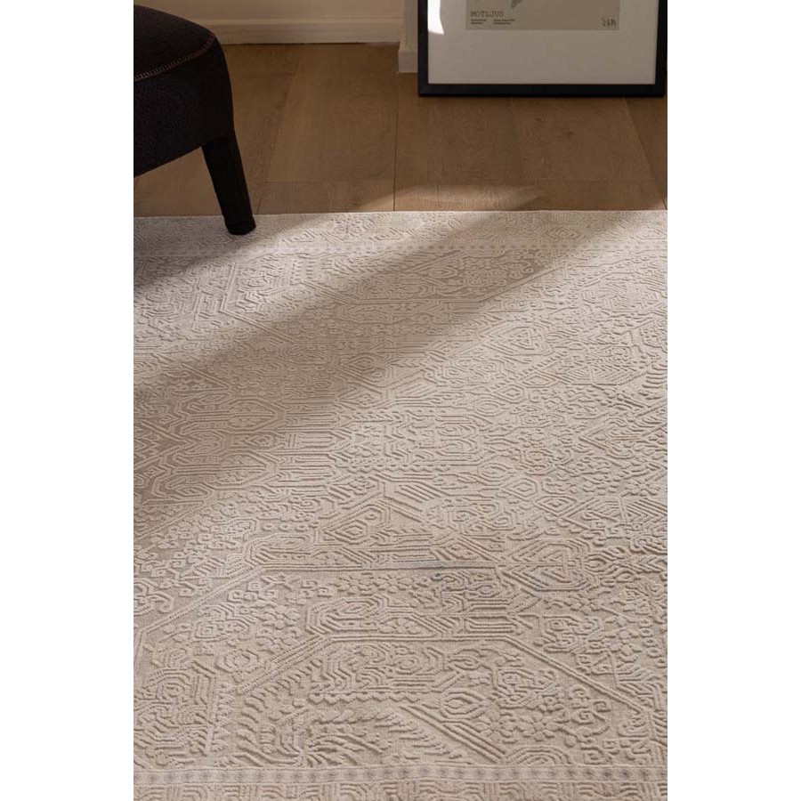 Χαλί (140x200) Ανάγλυφο Μηχανοποίητο Royal Carpet Allure 37538 μπεζ/γκρι