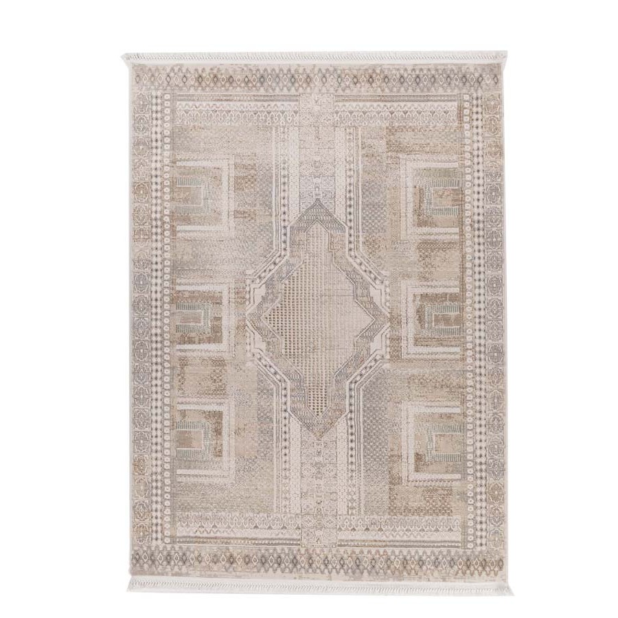 Χαλί (160x230) Ανάγλυφο Μηχανοποίητο Royal Carpet Allure 37601 μπεζ/γκρι