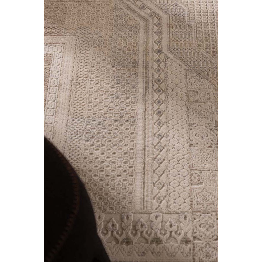 Χαλί (160x230) Ανάγλυφο Μηχανοποίητο Royal Carpet Allure 37601 μπεζ/γκρι