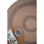 Χαλί από Φυσική Γιούτα Στρογγυλό (Διαμέτρου 160 εκ.) Royal Carpet Avanos 8866 Black