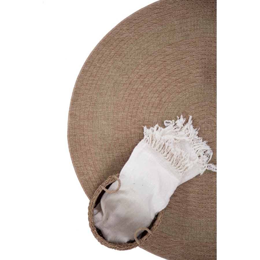 Χαλί από Φυσική Γιούτα Στρογγυλό (Διαμέτρου 200 εκ.) Royal Carpet Avanos 8866 Olive