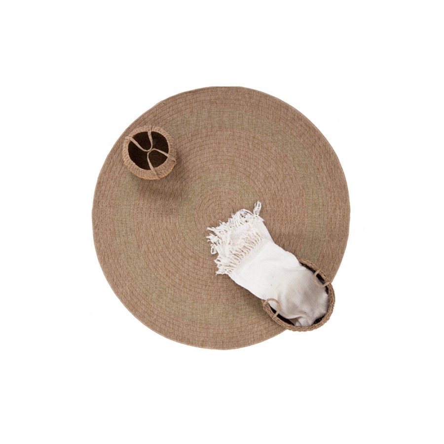 Χαλί από Φυσική Γιούτα Στρογγυλό (Διαμέτρου 200 εκ.) Royal Carpet Avanos 8866 Olive