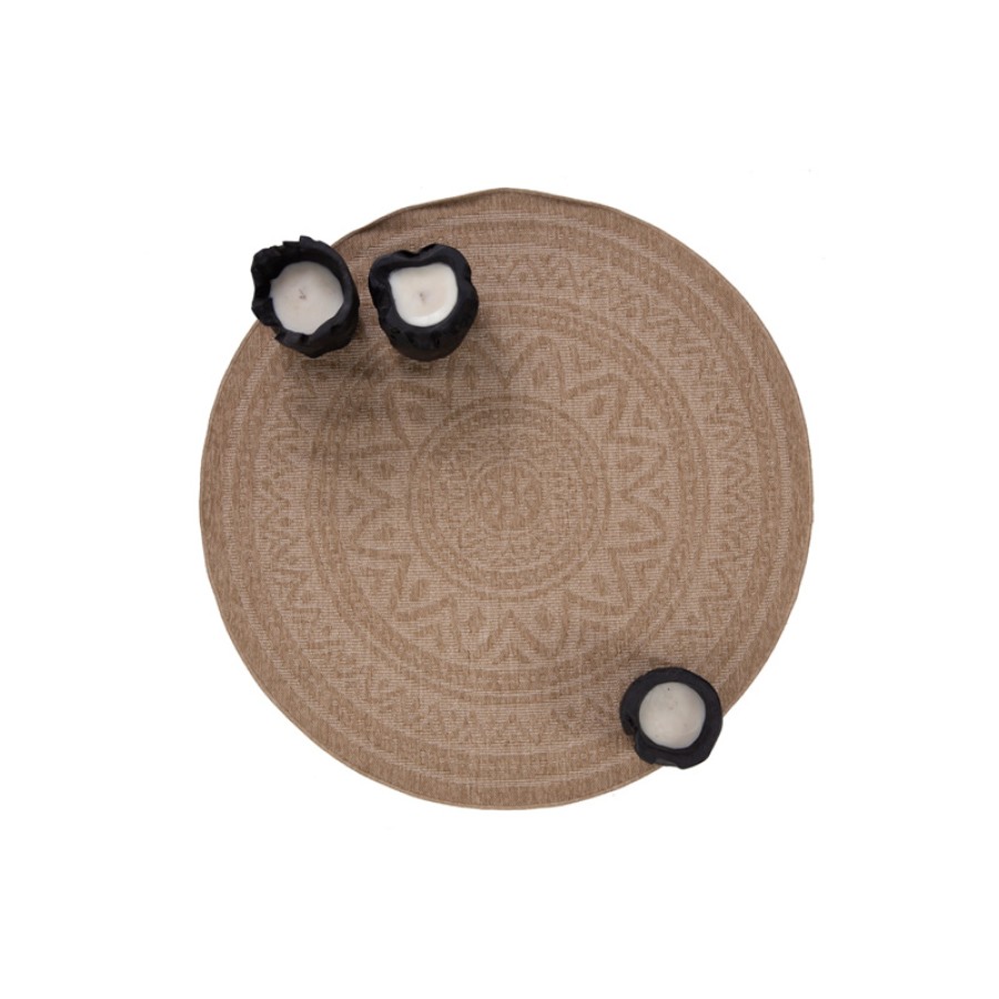 Χαλί από Φυσική Γιούτα Στρογγυλό (Διαμέτρου 200 εκ.) Royal Carpet Avanos 8871 White