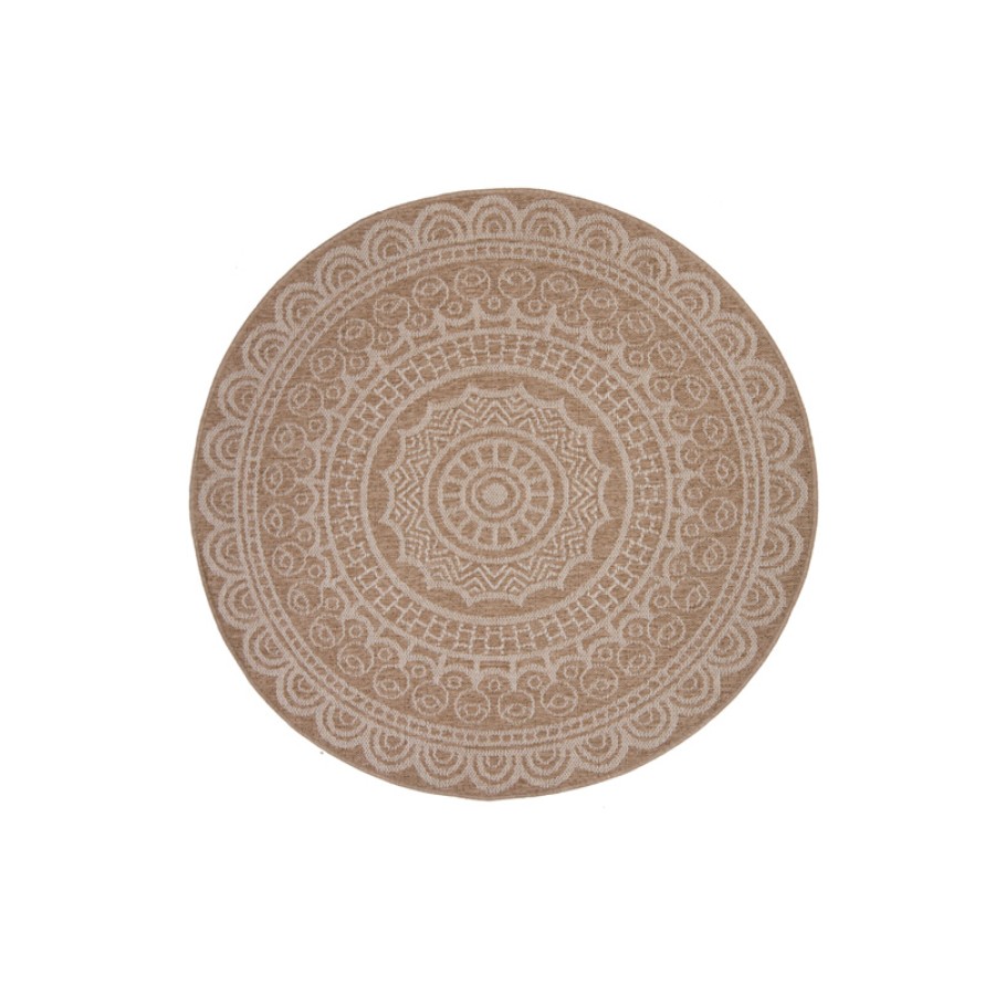 Χαλί από Φυσική Γιούτα Στρογγυλό (Διαμέτρου 240 εκ.) Royal Carpet Avanos 8893 White