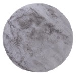 Χαλί Γούνινο Στρογγυλό-Ροτόντα (Διαμέτρος 200 εκ) Αντιολισθητικό Royal Carpet Rabbit Bunny grey