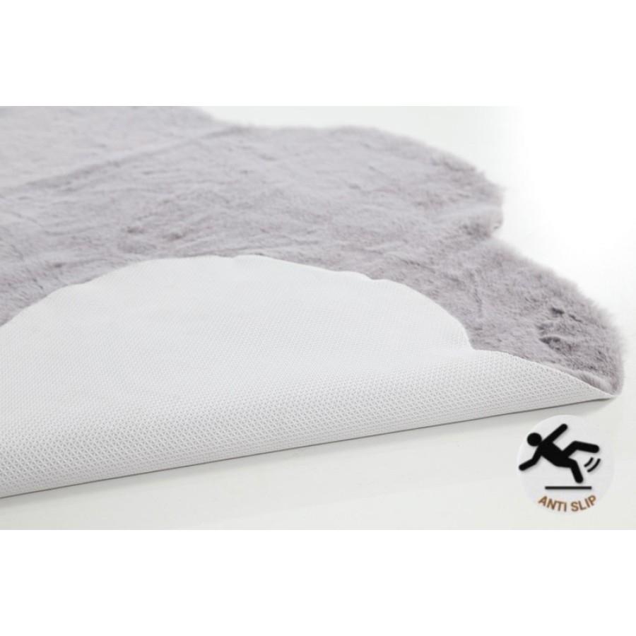 Παιδικό χαλί (80x120) Γούνινο με σχήμα Σύννεφο Royal Carpet Bunny Kids Cloud silver