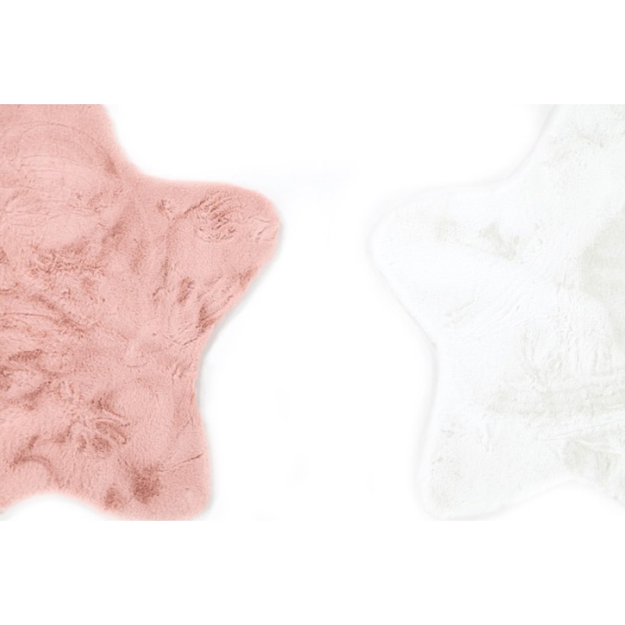 Παιδικό χαλί (100x100) Γούνινο με σχήμα Αστέρι Royal Carpet Bunny Kids Star pink