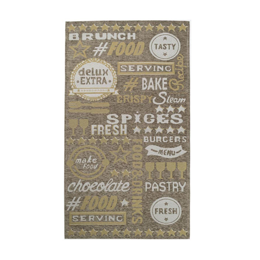 Πατάκι Κουζίνας (75x150) Αντιολισθητικό Royal Carpet Canvas 1095Z με γράμματα