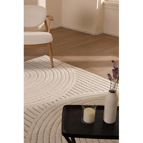 Χαλί Μοντέρνο Ανάγλυφο (200x290) Μηχανοποίητο Royal Carpet Chiara 85008W Beige