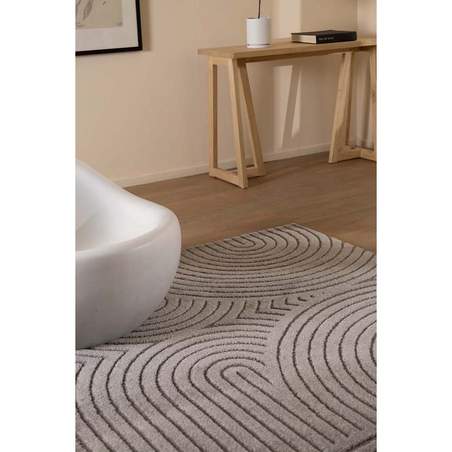 Χαλί (200x290) Μοντέρνο Ανάγλυφο Μονόχρωμο Μηχανοποίητο Royal Carpet Cocoon 59602 077 grey