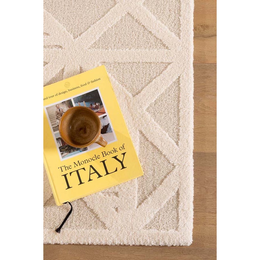 Χαλί (200x290) Μοντέρνο Ανάγλυφο Μονόχρωμο Μηχανοποίητο Royal Carpet Cocoon 59614 066 κρεμ