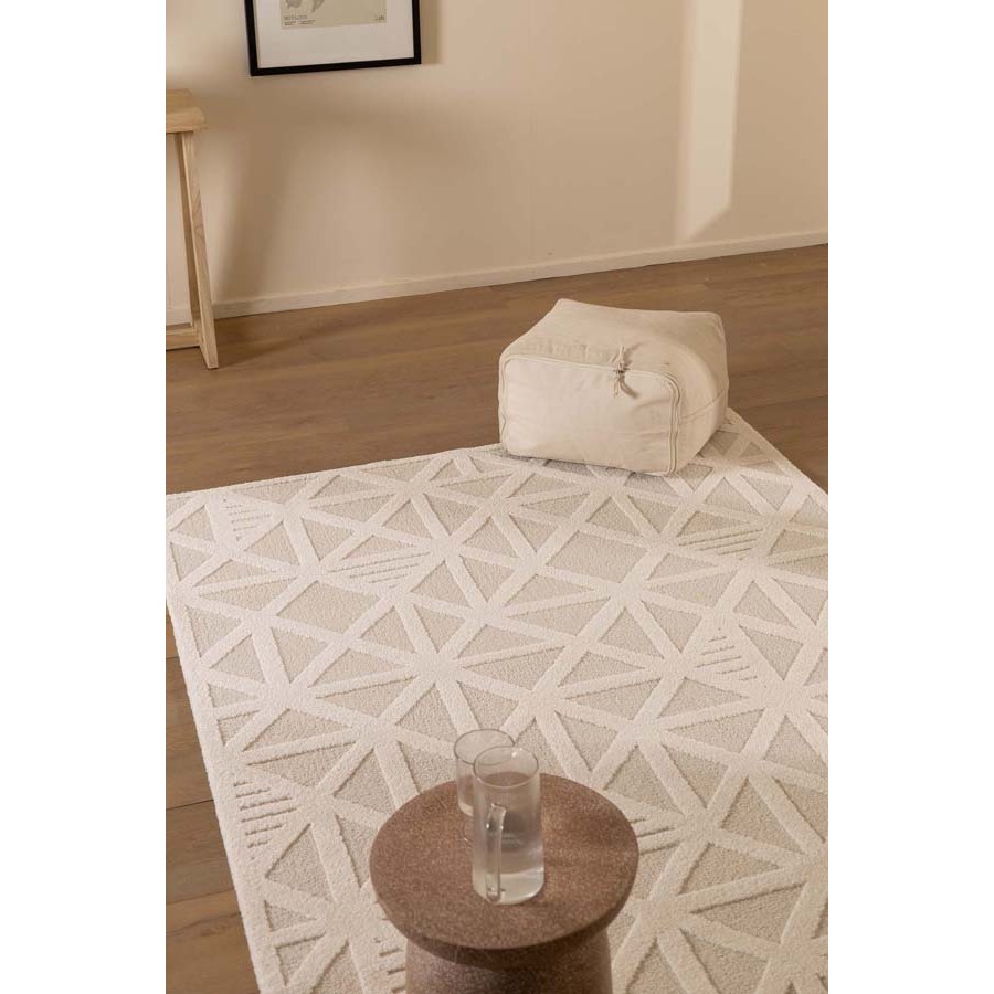 Χαλί (200x290) Μοντέρνο Ανάγλυφο Μονόχρωμο Μηχανοποίητο Royal Carpet Cocoon 59614 066 κρεμ