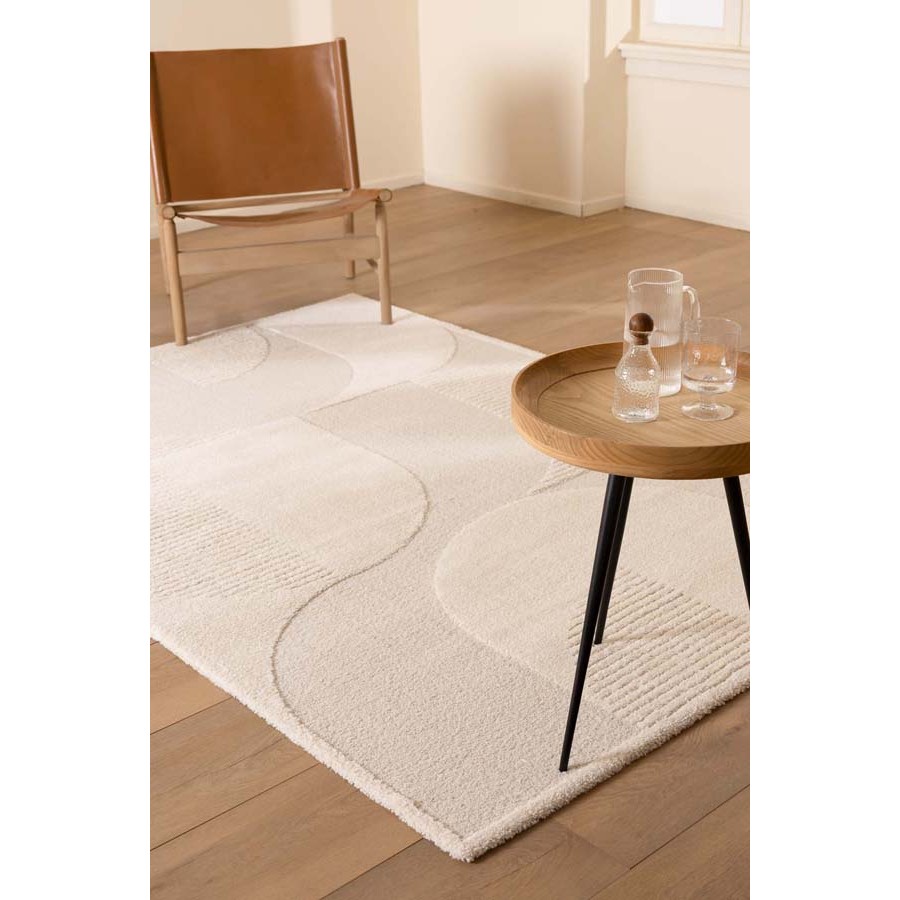 Χαλί (160x230) Μοντέρνο Ανάγλυφο Μονόχρωμο Μηχανοποίητο Royal Carpet Cocoon 59879 066 κρεμ
