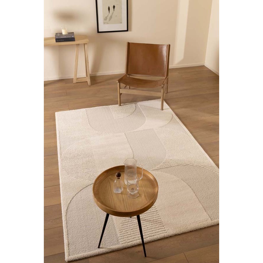 Χαλί (160x230) Μοντέρνο Ανάγλυφο Μονόχρωμο Μηχανοποίητο Royal Carpet Cocoon 59879 066 κρεμ