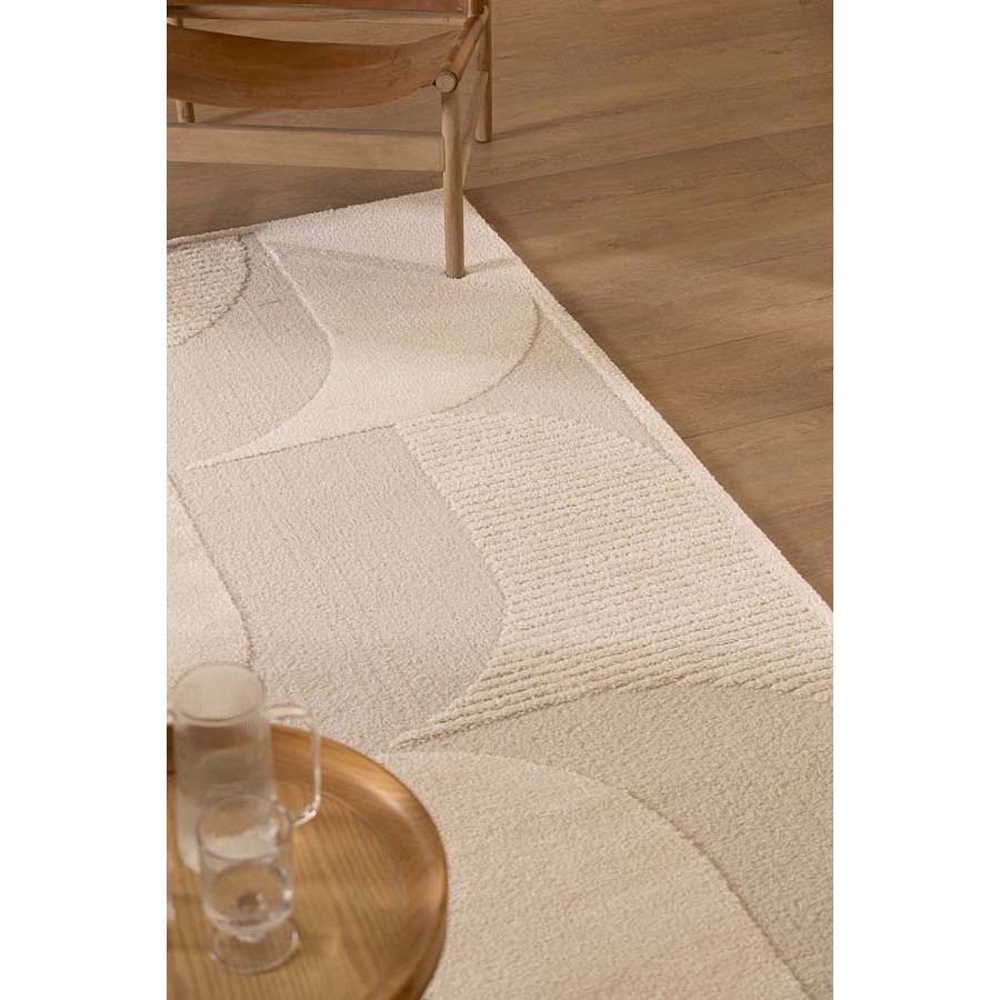 Χαλί (160x230) Μοντέρνο Ανάγλυφο Μονόχρωμο Μηχανοποίητο Royal Carpet Cocoon 59879 066 κρεμ