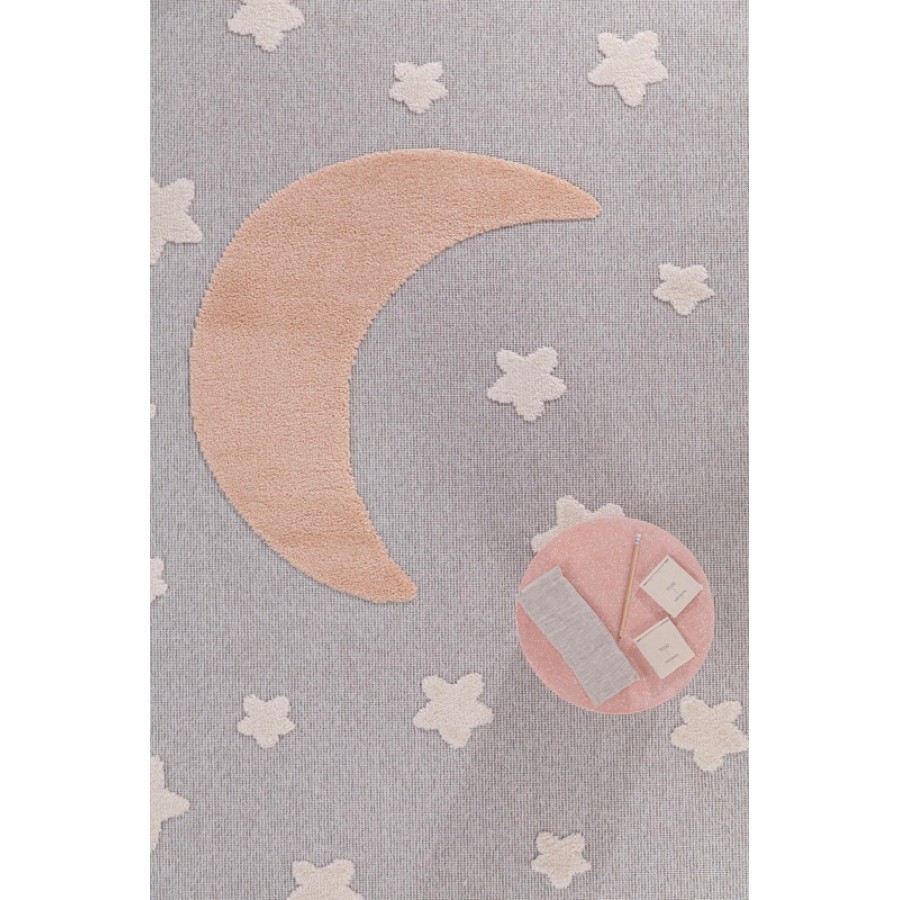 Χαλί Παιδικό (160x230) Ανάγλυφo Royal Carpet Lila Kids 09 με φεγγάρι