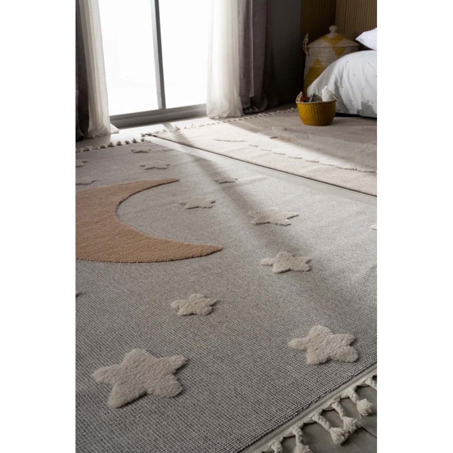 Χαλί Παιδικό (160x230) Ανάγλυφo Royal Carpet Lila Kids 09 με φεγγάρι