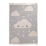 Χαλί Παιδικό (133x190) Ανάγλυφo Royal Carpet Lila Kids 10 με συννεφάκια