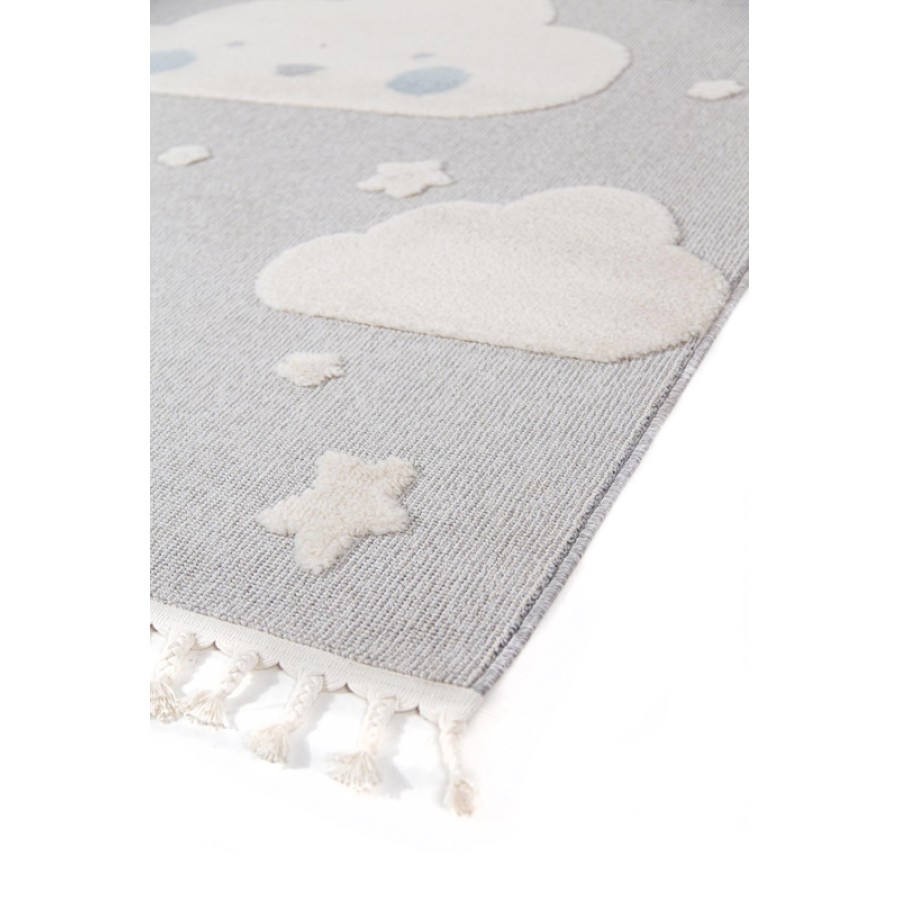 Χαλί Παιδικό (160x230) Ανάγλυφo Royal Carpet Lila Kids 10 με συννεφάκια