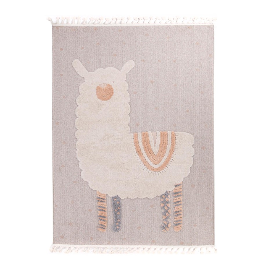 Χαλί Παιδικό (133x190) Ανάγλυφo Royal Carpet Lila Kids 35 με ζωάκι λάμα