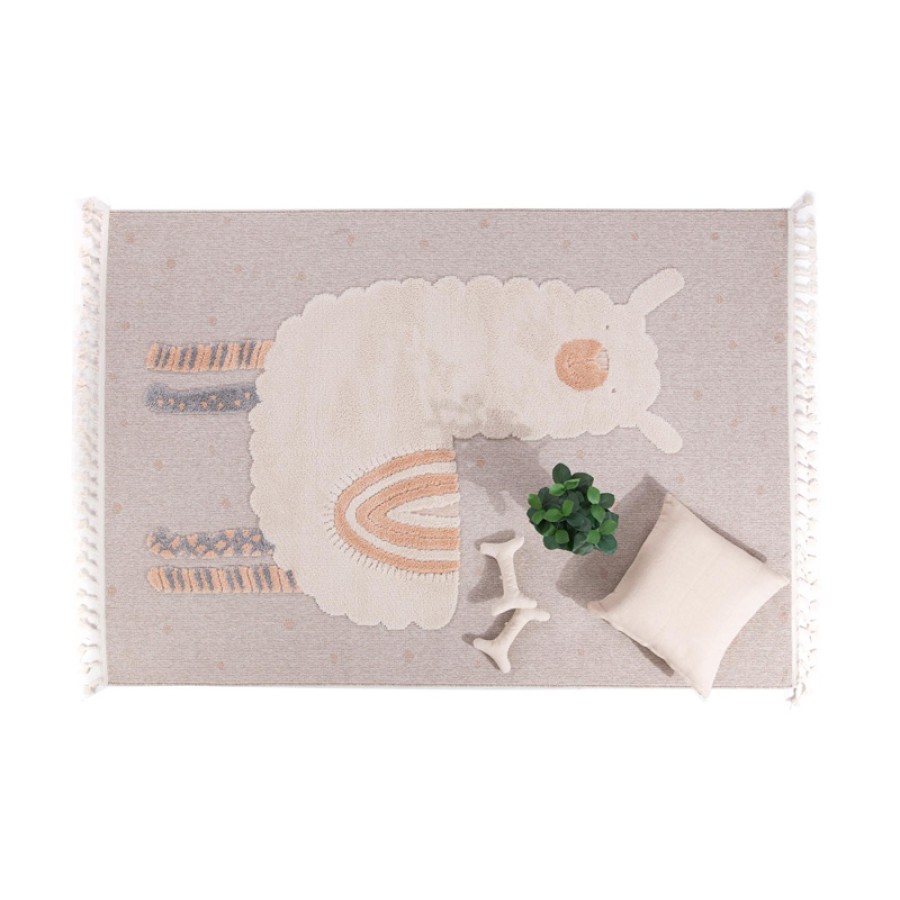 Χαλί Παιδικό (133x190) Ανάγλυφo Royal Carpet Lila Kids 35 με ζωάκι λάμα