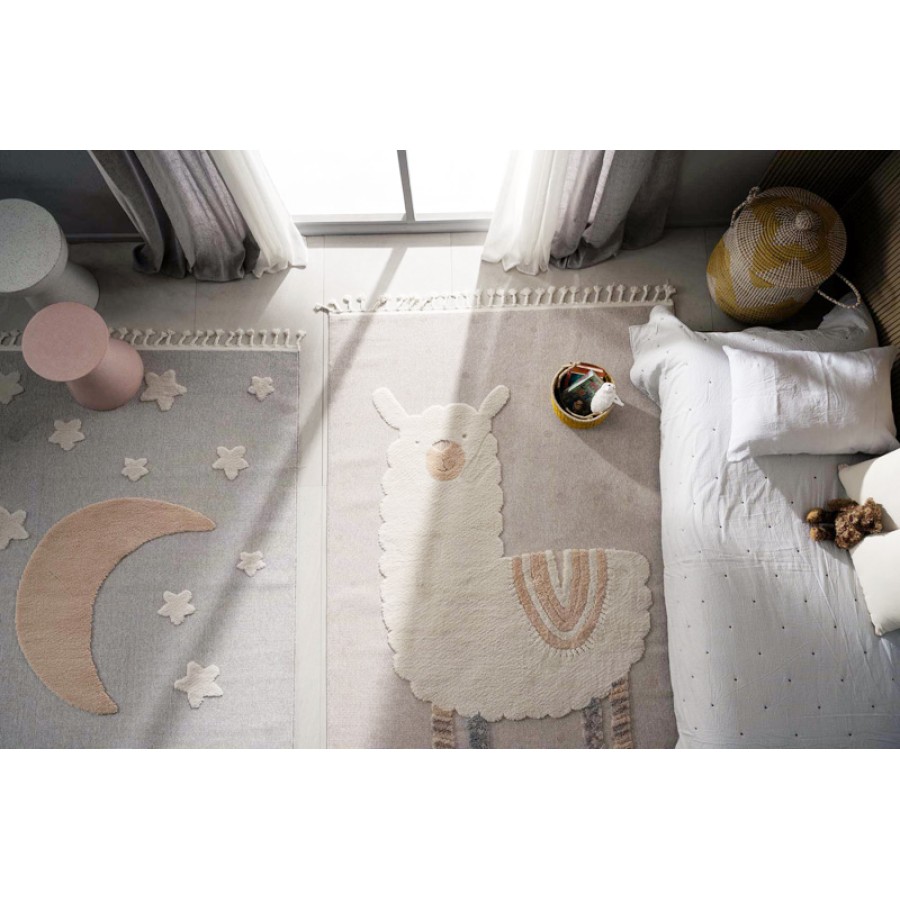Χαλί Παιδικό (133x190) Ανάγλυφo Royal Carpet Lila Kids 35 με ζωάκι λάμα