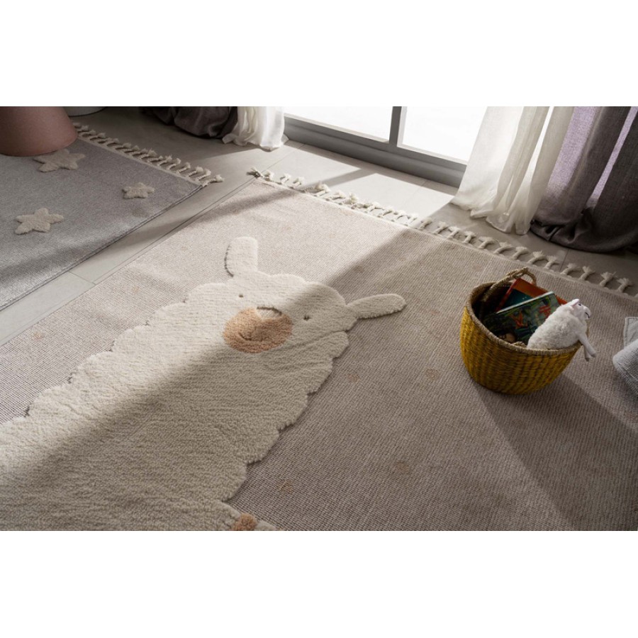 Χαλί Παιδικό (133x190) Ανάγλυφo Royal Carpet Lila Kids 35 με ζωάκι λάμα