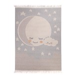 Χαλί Παιδικό (160x230) Ανάγλυφo Royal Carpet Lila Kids 56 με φεγγαράκι και συννεφάκι