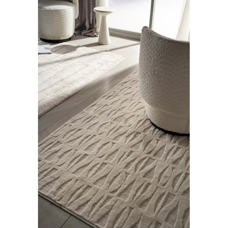 Χαλί Μοντέρνο Ανάγλυφο (160x230) Μηχανοποίητο Royal Carpet Luna 32122B beige