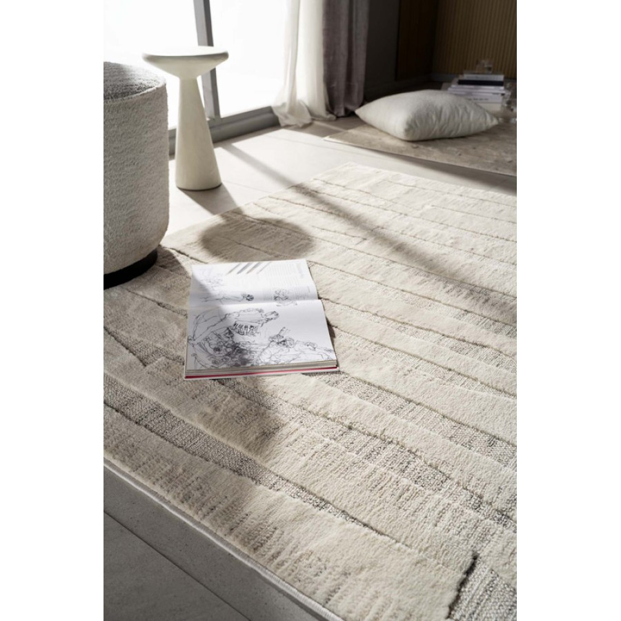 Χαλί Μοντέρνο Ανάγλυφο (200x290) Μηχανοποίητο Royal Carpet Luna 32211A beige