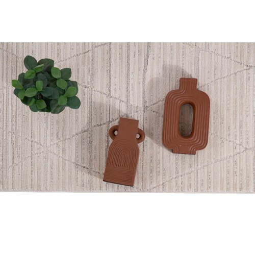 Χαλί Μοντέρνο Ανάγλυφο (140x200) Μηχανοποίητο Royal Carpet Luna 32215A beige