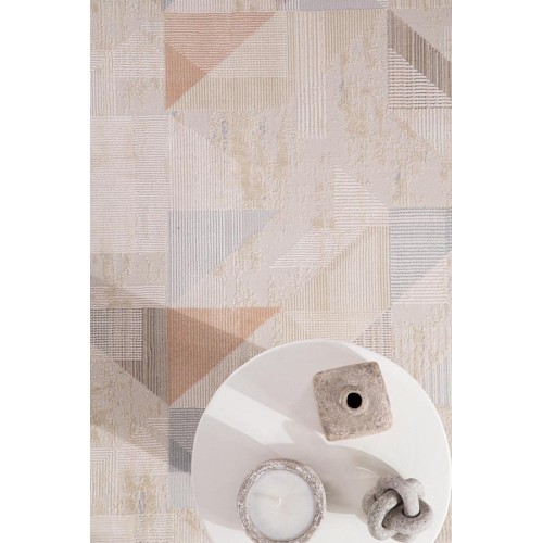 Χαλί Μοντέρνο (160x230) Μηχανοποίητο Royal Carpet Mona 416 beige blue