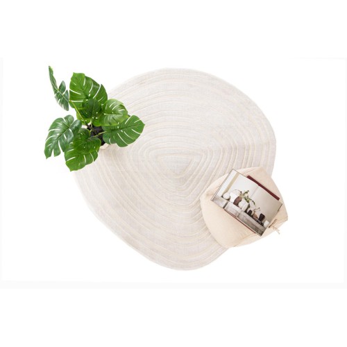 Χαλί με σχήμα (200x200) Μοντέρνο Ανάγλυφο Μηχανοποίητο Royal Carpet Organic Shape 264 cream