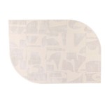 Χαλί με σχήμα (133x190) Μοντέρνο Ανάγλυφο Μηχανοποίητο Royal Carpet Organic Shape 620A cream