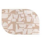 Χαλί με σχήμα (133x190) Μοντέρνο Ανάγλυφο Μηχανοποίητο Royal Carpet Organic Shape 620Β cream (μπεζ)