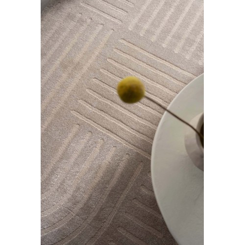 Χαλί Μοντέρνο Ανάγλυφο (160x230) Μηχανοποίητο Royal Carpet Organic 588 beige